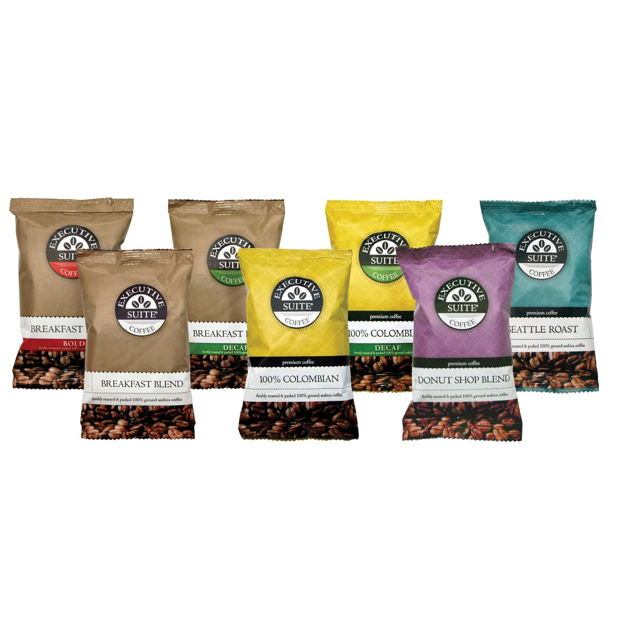 Executive Suite® Breakfast Blend Bold Coffee Packets, 1 Oz, Box Of 42