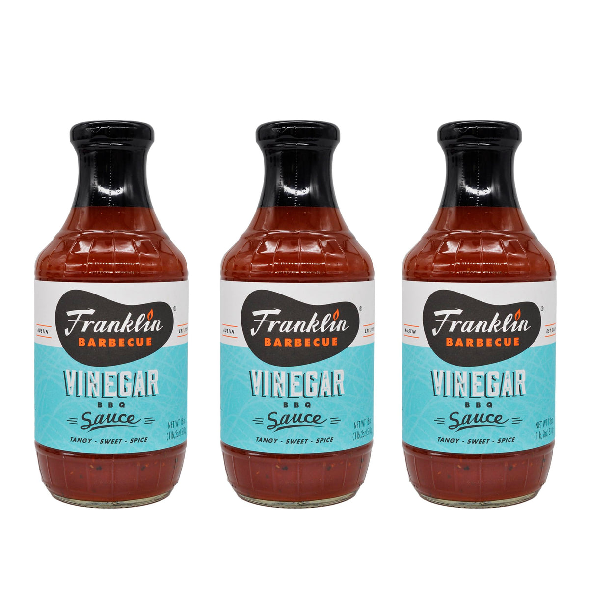 Franklin Barbecue Vinegar BBQ Sauce, 3 pk
