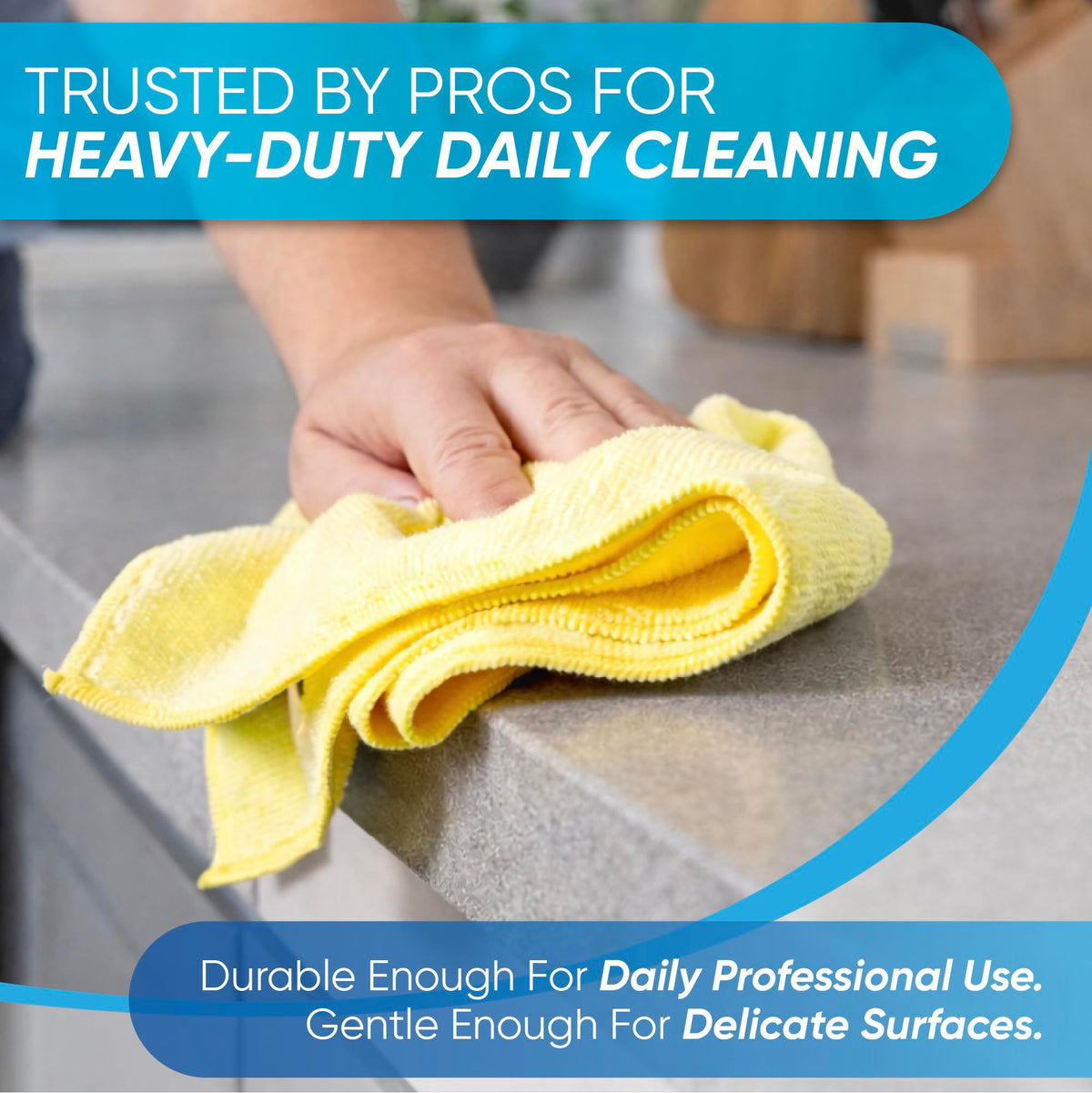 Microfiber Wholesale Cleaning Cloths | 12 Pack | 11" x 11" Reusable Towels, Wash Rags, Dust Cloth, All-Purpose: Kitchen, Dish, Cars, Shop, Glass