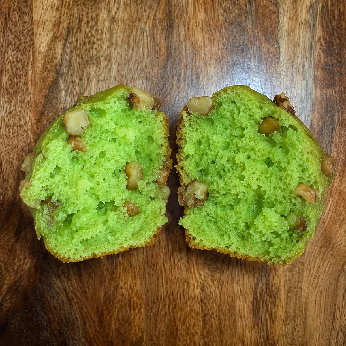 Pistachio Walnut Muffins, Soft Moist Bakery Breakfast Snack, 4 Count, 14 oz - JO BAKES