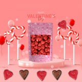 1 Pound Fruidles Valentine's Milk Chocolate Hearts, Party Bag Fillers, Red Individually Wrapped Foils, Kosher Certified