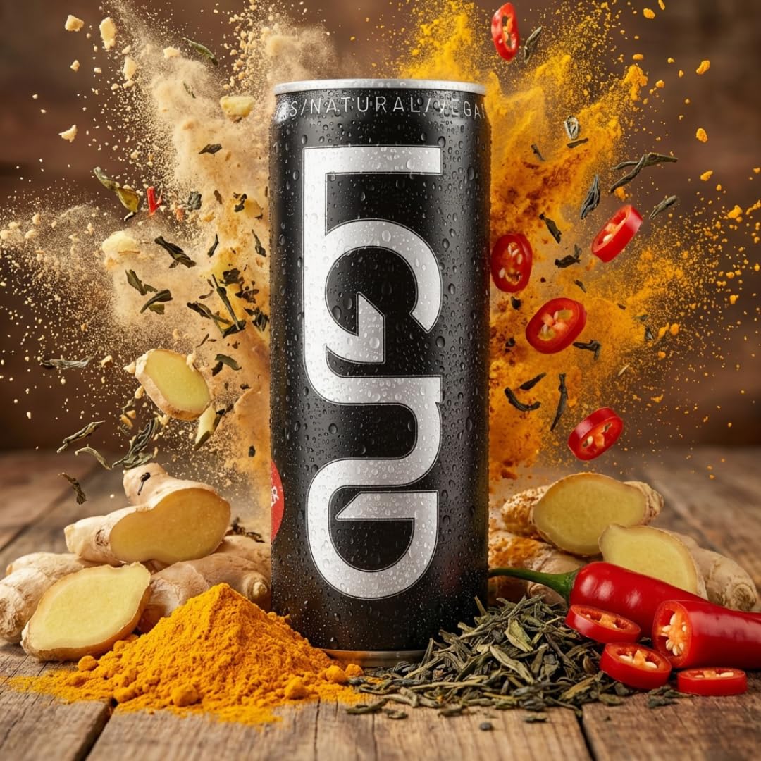 LGND Original Smart Energy Drink | Nootropic + Prebiotic Formula for Focus, Endurance & Gut Health | Clean Energy, Low-Calorie, No Crash | Spicy