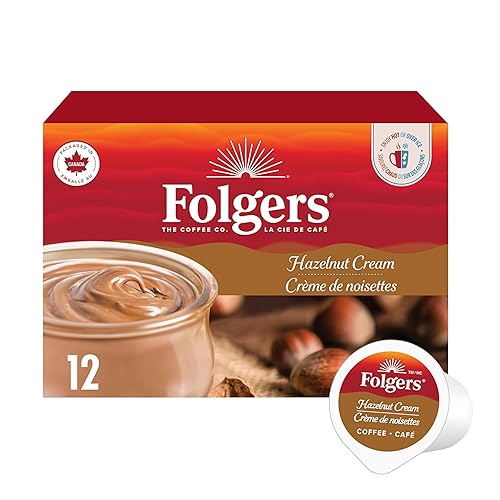 Folgers Hazelnut Cream K-Cup Coffee Pods 12 Count