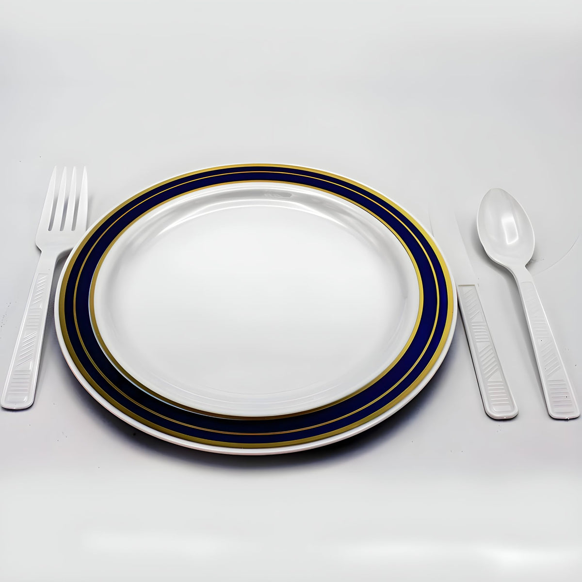 Party Dimensions Plastic White | Pack of 48 Cutlery Combo, 48 count