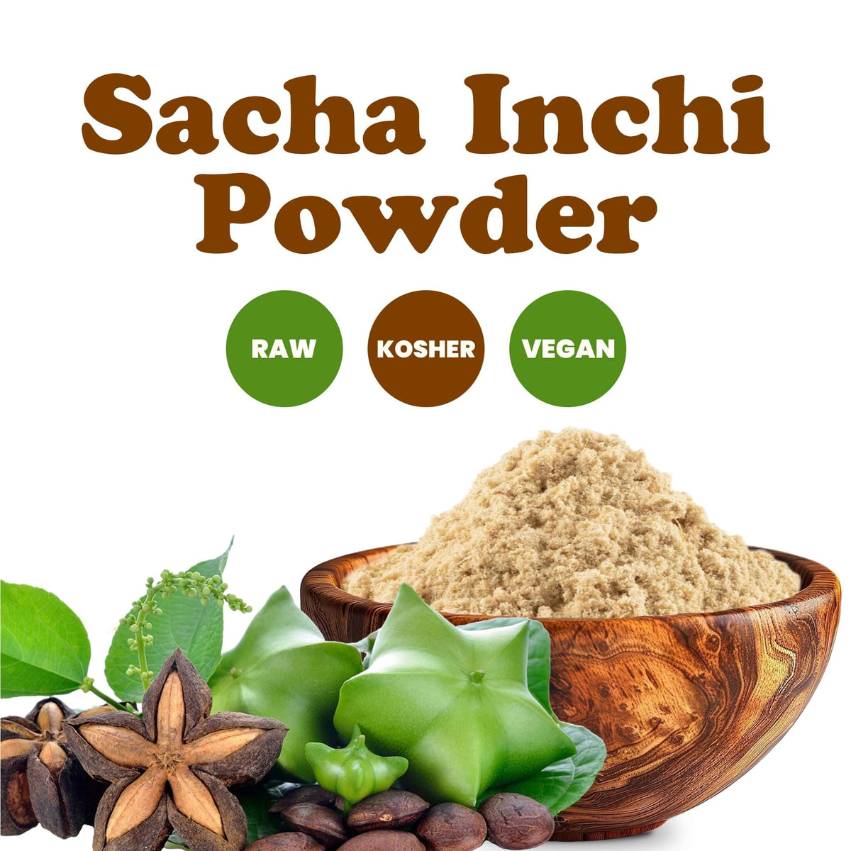 Food to Live Sacha Inchi Powder, 1 Pound - High Protein, Omega-3 and Antioxidants, Superfood for Smoothies and Baking, No Sugar Added, Raw, Vegan