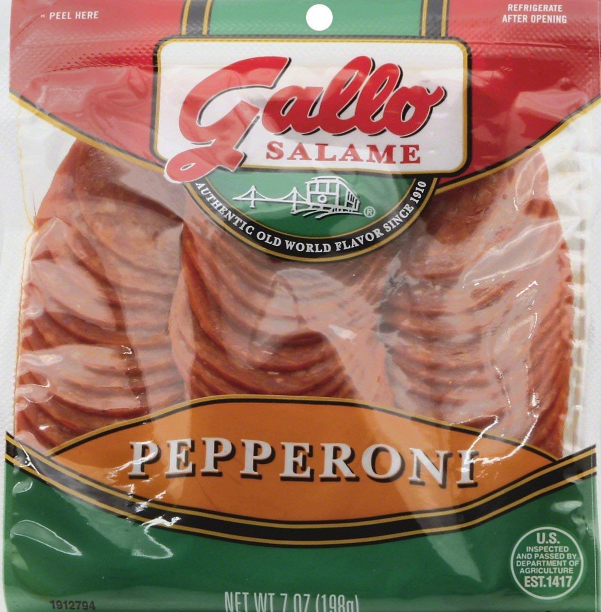 7oz Gallo Pepperoni, Sliced, Gluten Free (Pack of 2)