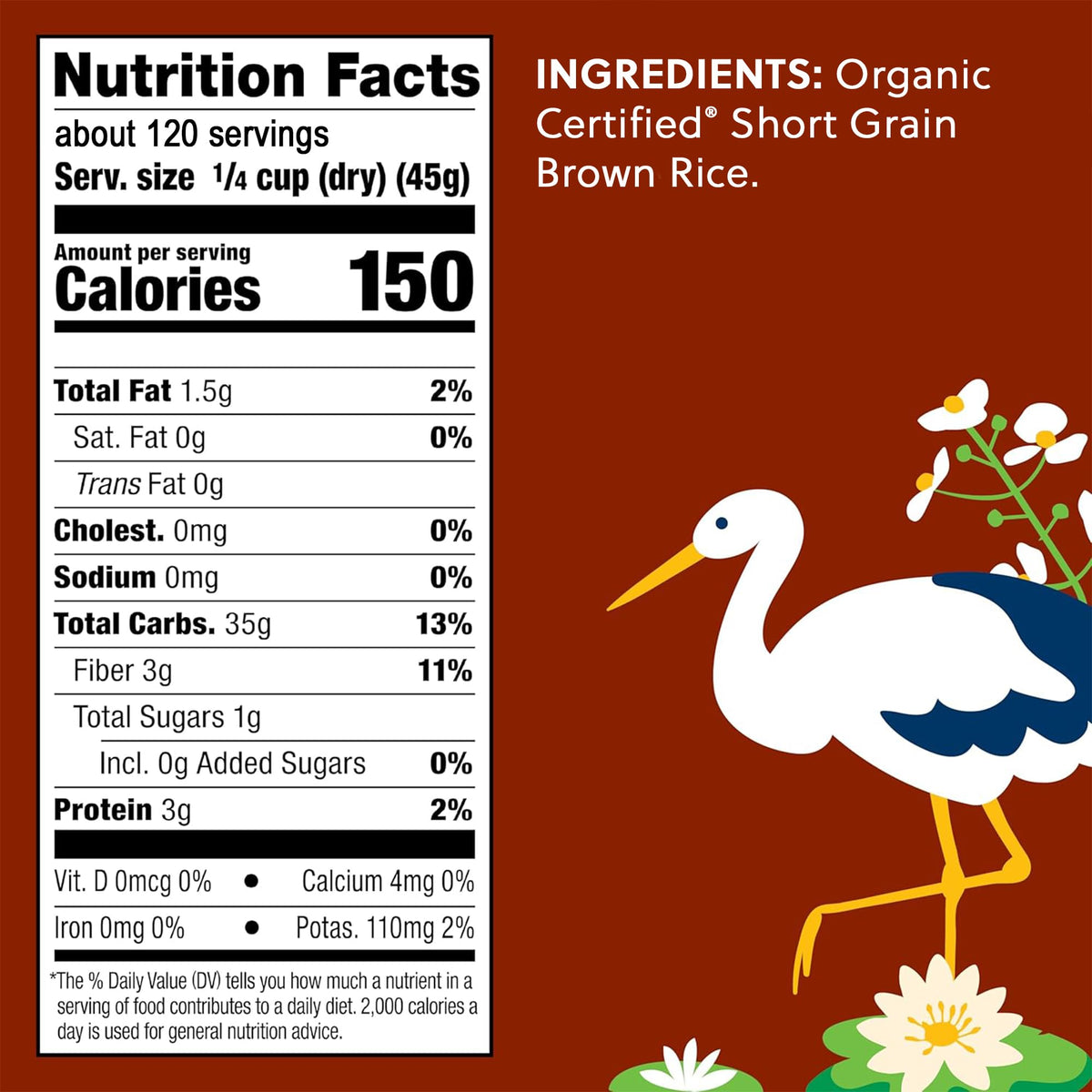 Lundberg Organic Short Grain Brown Rice, Bulk Bag, Sticky Rice, 12 Lb