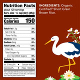 Lundberg Organic Short Grain Brown Rice, Bulk Bag, Sticky Rice, 12 Lb
