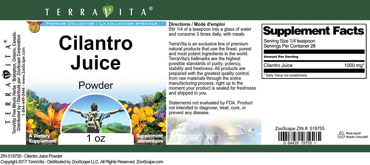 Cilantro Juice Powder (1 oz, ZIN: 519755) - 3 Pack