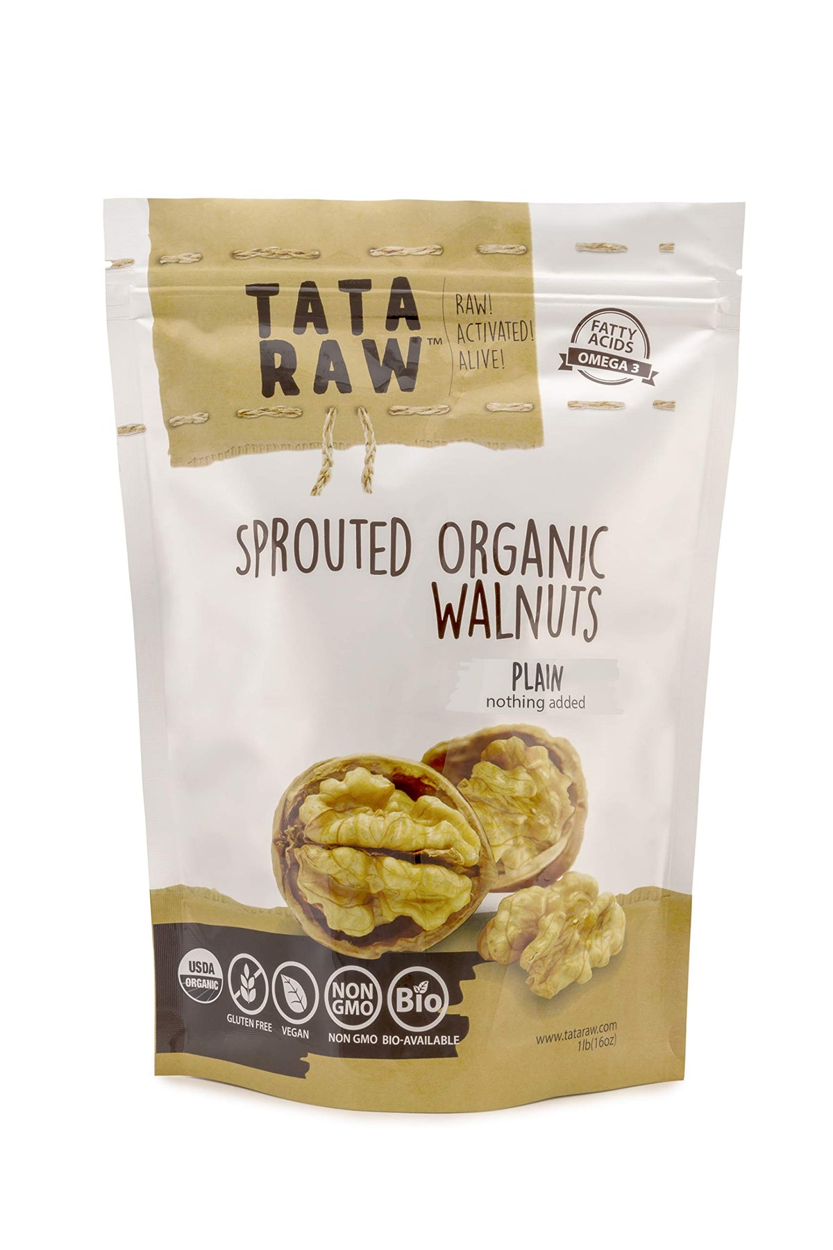 TATA RAW - Sprouted Organic Walnuts - PLAIN. Nothing added -5 lb. Soaked & Air dried SUPER QUALITY. Raw. Alive. Activated. Fresh…