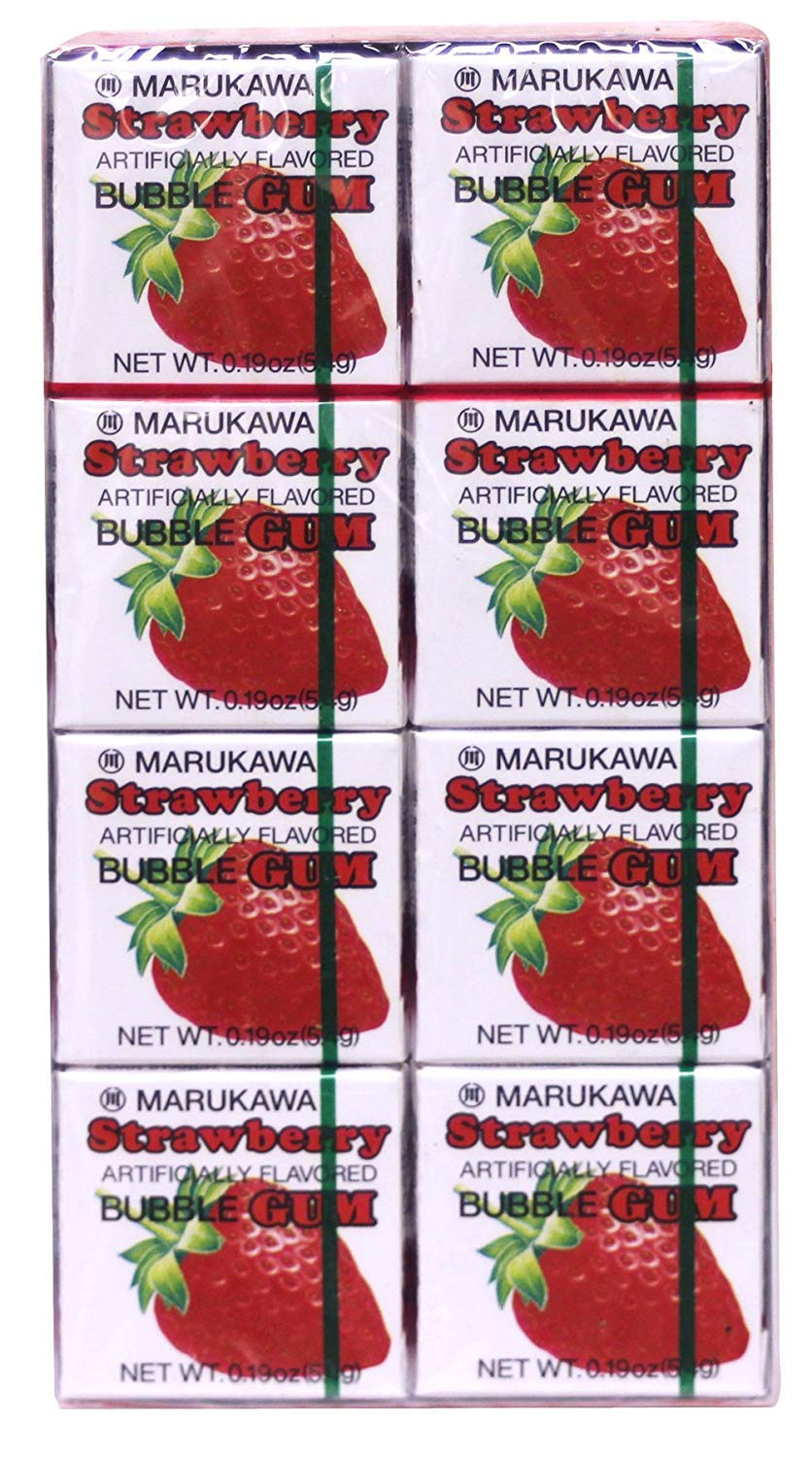 Marukawa Bubble Gum Strawberry 1.52oz (12 Pack)