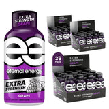 EE Eternal Energy Extra Strength Grape Energy Shot, 280mg Caffeine, 36 Pack