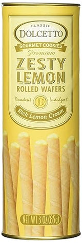 Dolcetto Zesty Lemon Rolled Wafers
