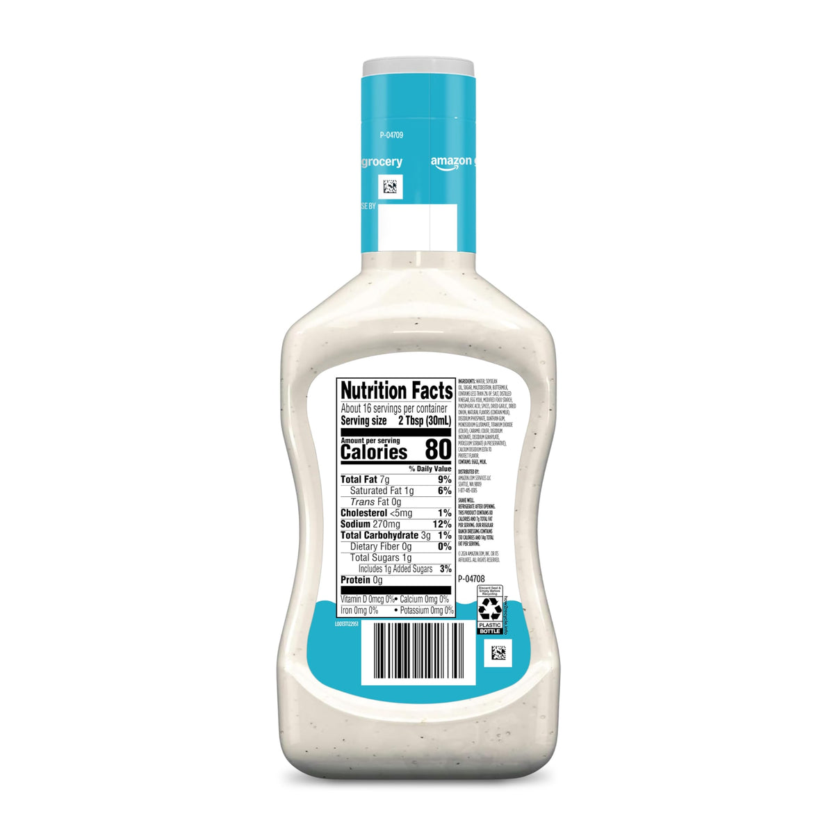 Amazon Grocery, Light Ranch Dressing, 16 Fl Oz