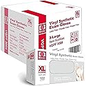 AroPaw Disposable Vinyl Gloves, Clear, Powder Free, Latex Free Disposable Gloves (Medium-1000) VGPF-3002