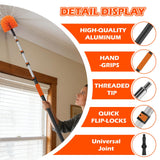 25FT Reach High Ceiling Duster Kits with 5-20FT Adjustable Pole - Includes Extra Long Duster, High Ceiling Duster, Rotatable Window Squeegee & Cobweb