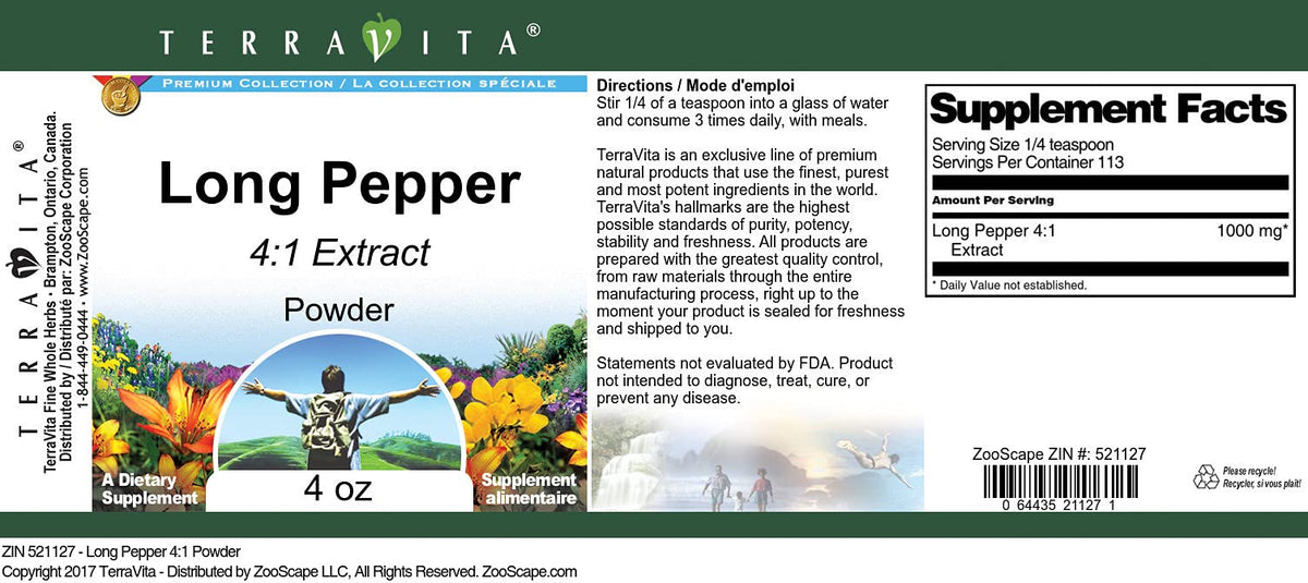 Long Pepper 4:1 Powder (4 oz, ZIN: 521127) - 3 Pack