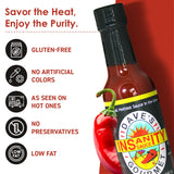 Dave's Gourmet Original Insanity Hot Sauce - As Seen on Hot Ones Season 1 - Sauce for Burgers, Burritos, Stews - Hot Sauce Challenge Favorite - Bold