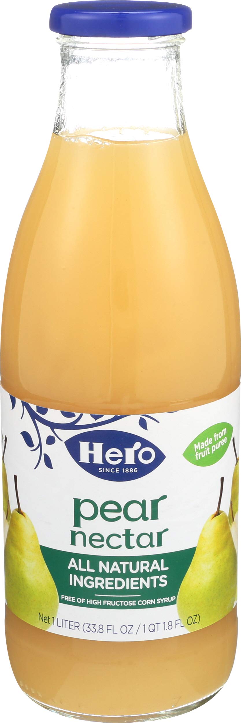 Hero, Juice Nectar Pear, 33.8 Ounce