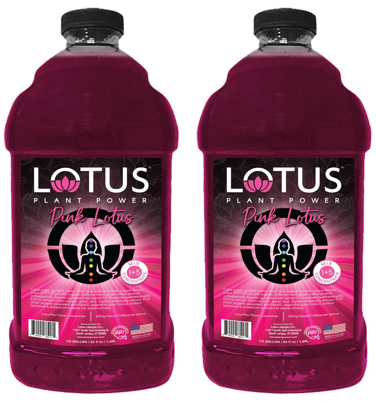 Lotus Energy Drink Concentrate 64 fl oz (Pink) Pack of 2