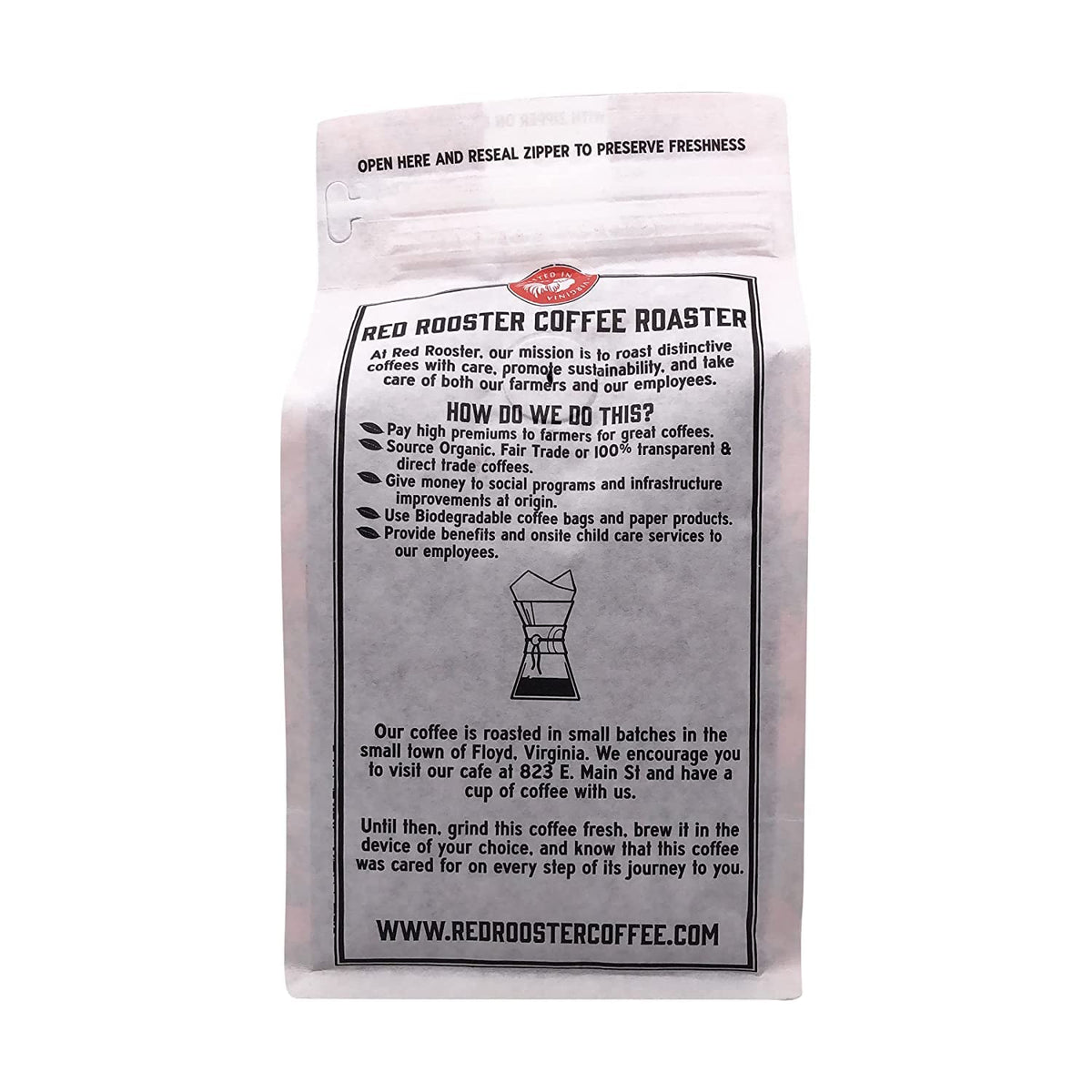 Red Rooster Coffee, Organic Night Owl Half-Caff Coffee - Medium Roast Whole Bean - Notes of Cocoa Nib & Baking Spice - 2LB- USDA Organic, Fair Trade
