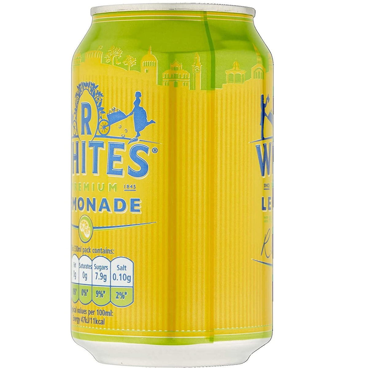 R White, Bev Lemonade Fizzy, 330-ML (24 Pack)
