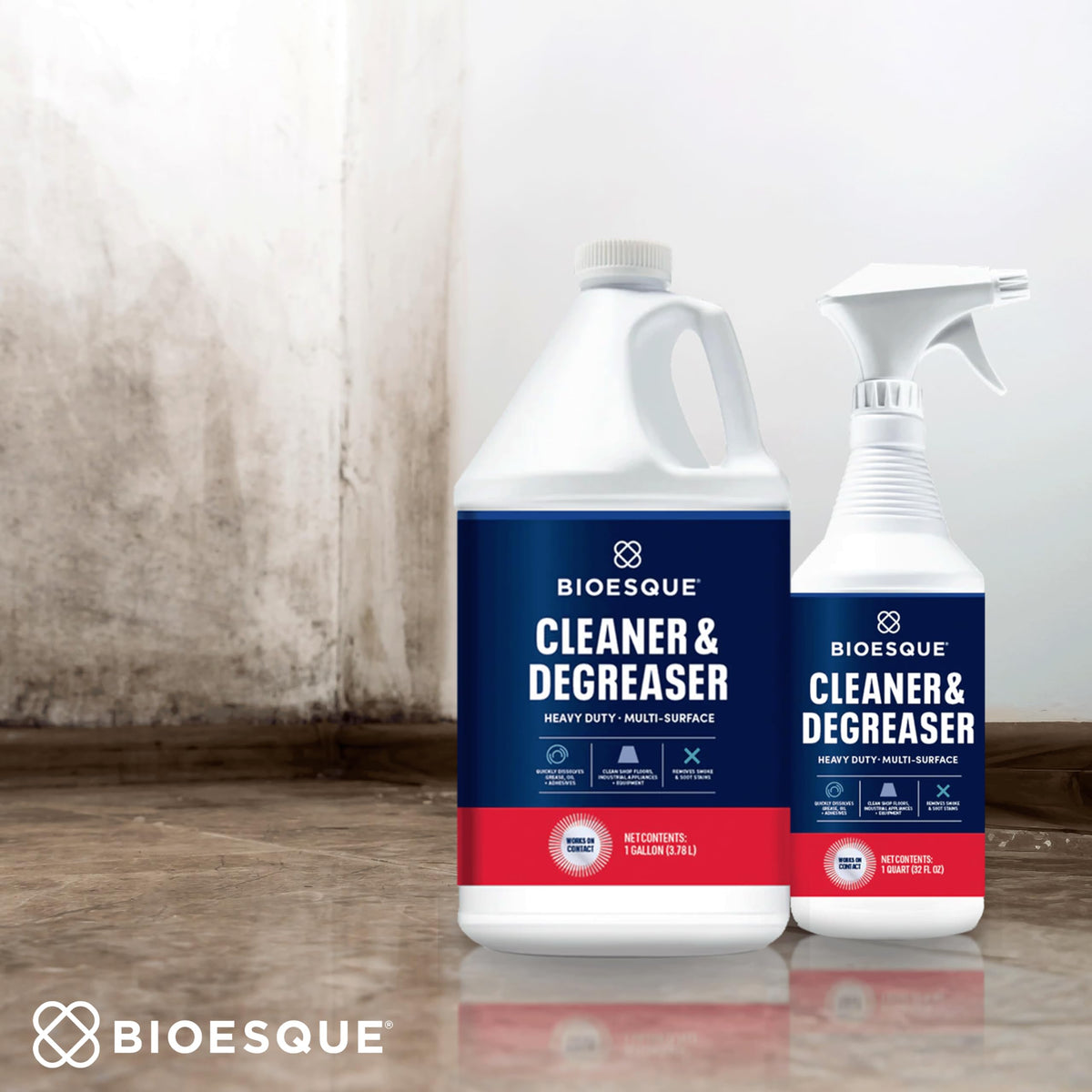 Bioesque Heavy Duty Multi-Surface Cleaner & Degreaser Concentrated Professional Formula, 32 Fl Oz (Pack of 1)