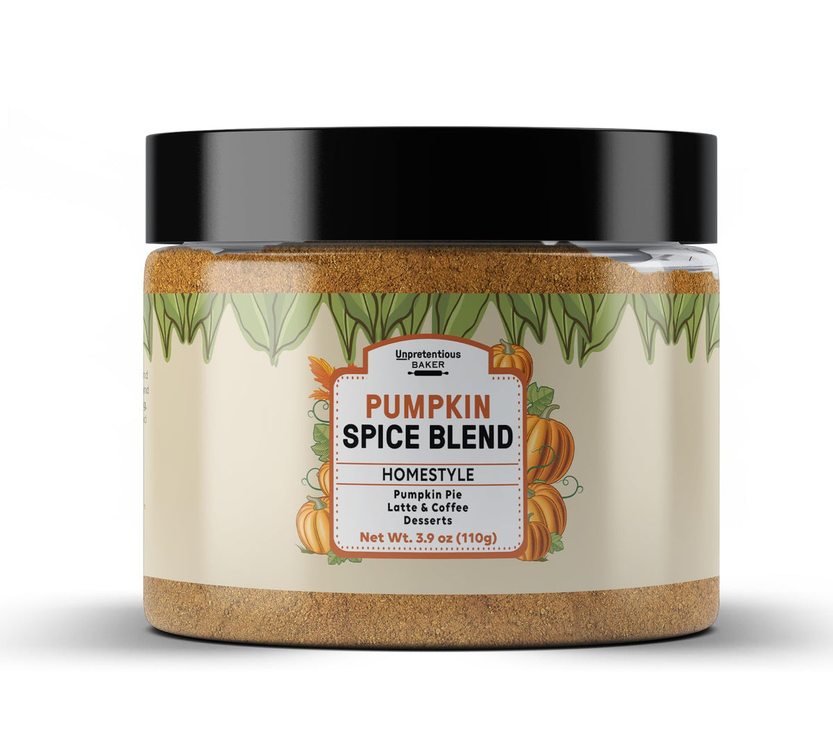 Unpretentious Pumpkin Spice Blend, 3.9 oz, Fall Flavor, Aromatic, Drinks & Baking