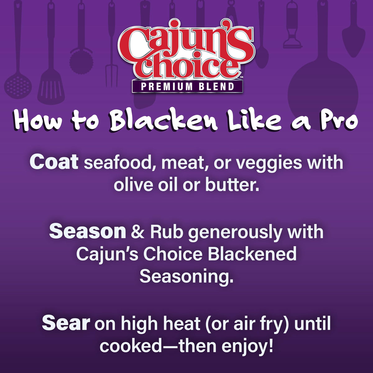 Cajun's Choice Blackened Seasoning - 2.75 oz Jar, Pack of 2, All Natural, Low Salt, Gluten-Free - Authentic Louisiana Spice for Fish & BBQ