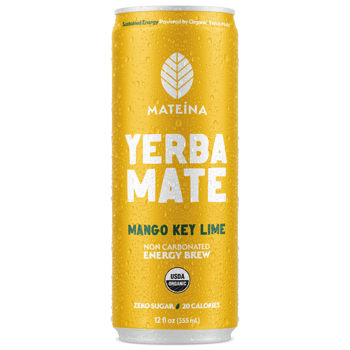 Mateina Organic Mango Key Lime Yerba Mate, 12 Fl Oz