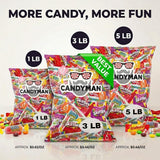 CANDYMAN Candy Variety Pack, 5 lb Bulk Candy, Individually Wrapped