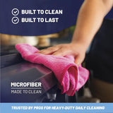 MW PRO Microfiber Cleaning Cloths (12 Pack, 12"x12", Green) - Commercial Grade Housekeeping Towels & Janitorial Rags - Lint Free & Streak Free