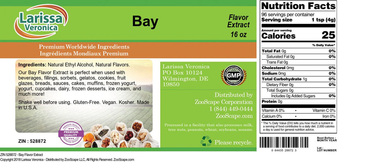Bay Flavor Extract (16 oz, ZIN: 528872) - 2 Pack