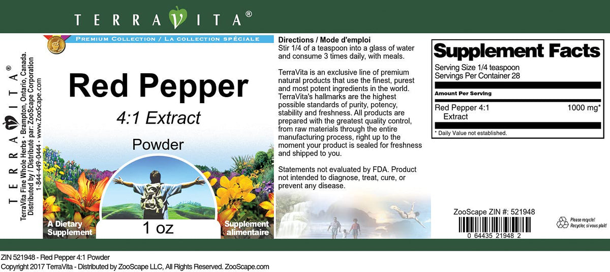 Red Pepper 4:1 Powder (1 oz, ZIN: 521948) - 3 Pack
