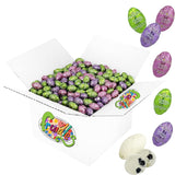 10 Pounds Fruidles Easter Cookies & Cream Chocolate Eggs, Multicolored Foil Wrapped Milk Chocolate in Happy Easter Egg Gift-Box