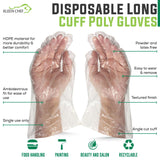 KLEEN CHEF 1050 PCS Plastic Disposable Gloves Medium | Clear Disposable Gloves for Food Prep, Cooking, Cleaning, Food Handling