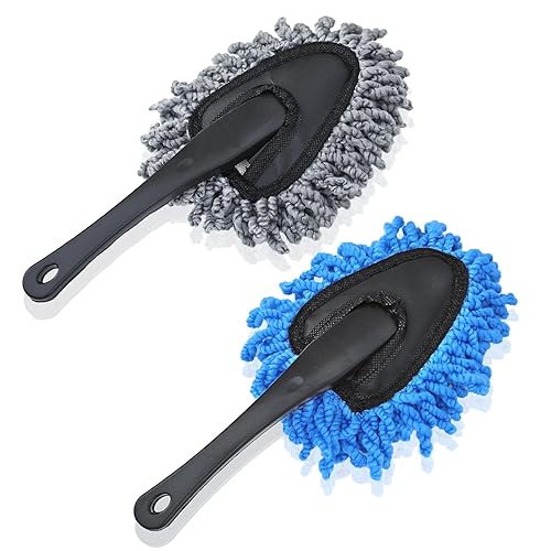 2 Pcs Super Soft Microfiber Duster Brush, Car Dash Cleaner, Cleaning Brush, Dusting Tool, Cleaning Tools for Car Cleaning, Home Kitchen, Computer