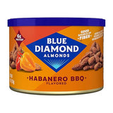 Blue Diamond Almonds Habanero BBQ Flavored Snack Nuts, 6 Oz Resealable Cans (Pack of 6)