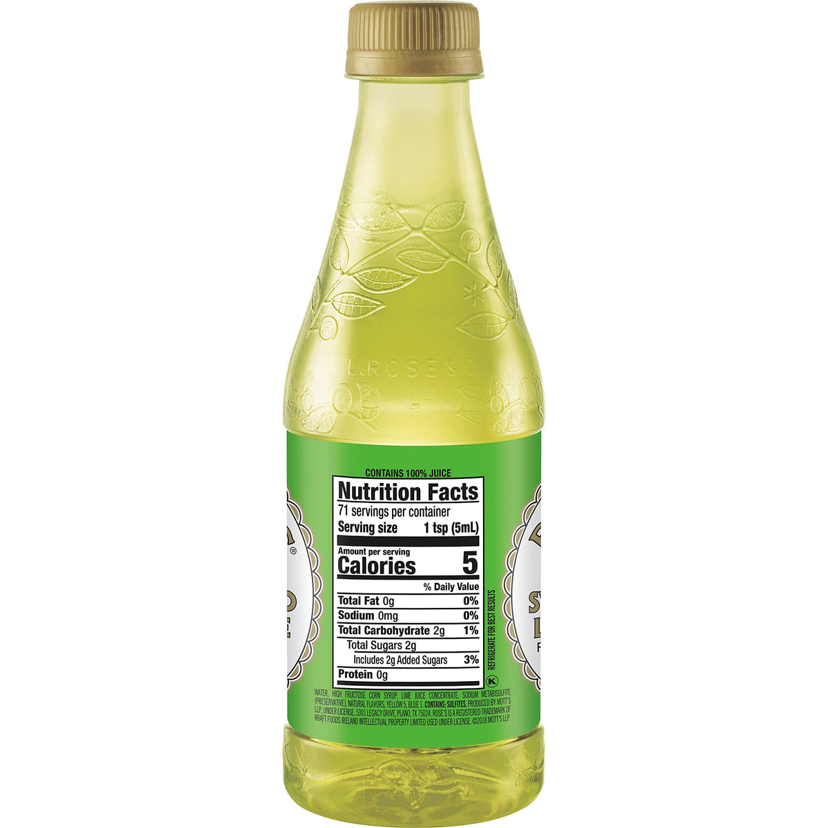 Rose's, Sweetened Lime Juice, 12 Fl Oz Bottle
