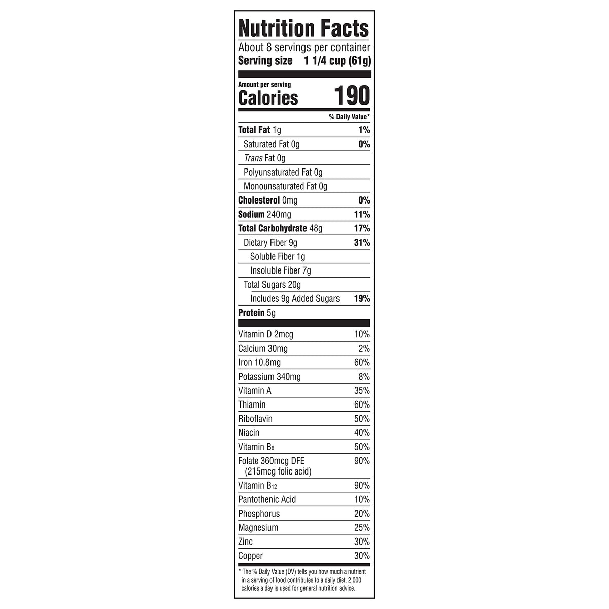 Post Raisin Bran Cereal, Made with Wheat and Bran Flakes and Sweet Sun-Maid Raisins, 16.6 OZ Box