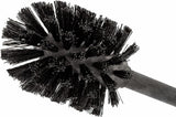 BROOKSTONE Toilet Brush and Holder Set for Bathroom with Splash Guard for Deep Cleaning, Compact and Space Saving Stylish Toilet Bowl Cleaners, Chrome