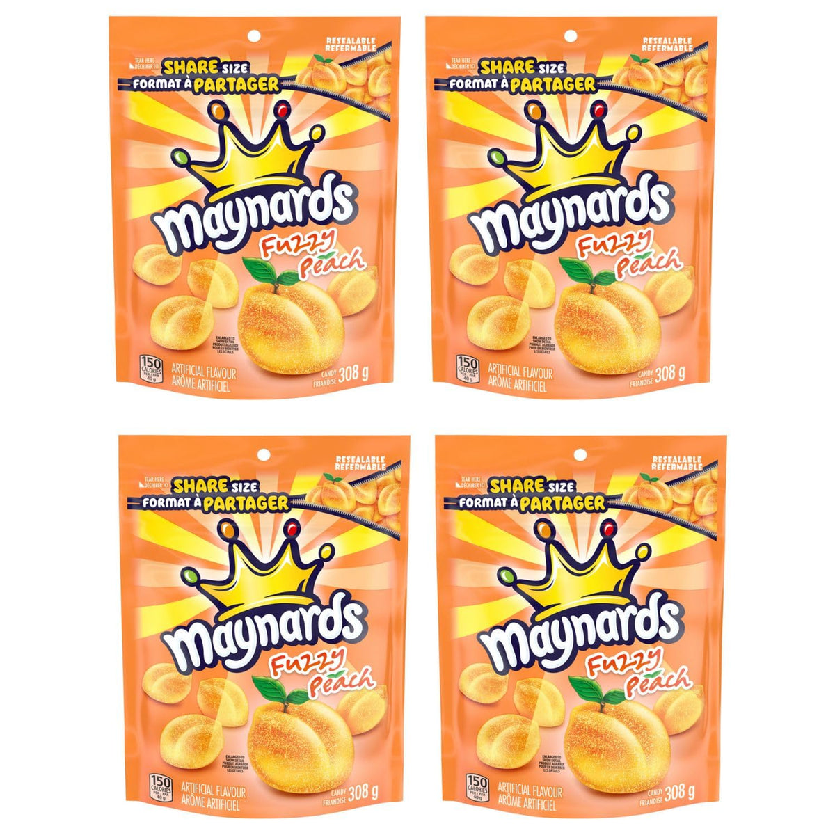 Maynards Fuzzy Peach 355g (12.5oz) SET of 4