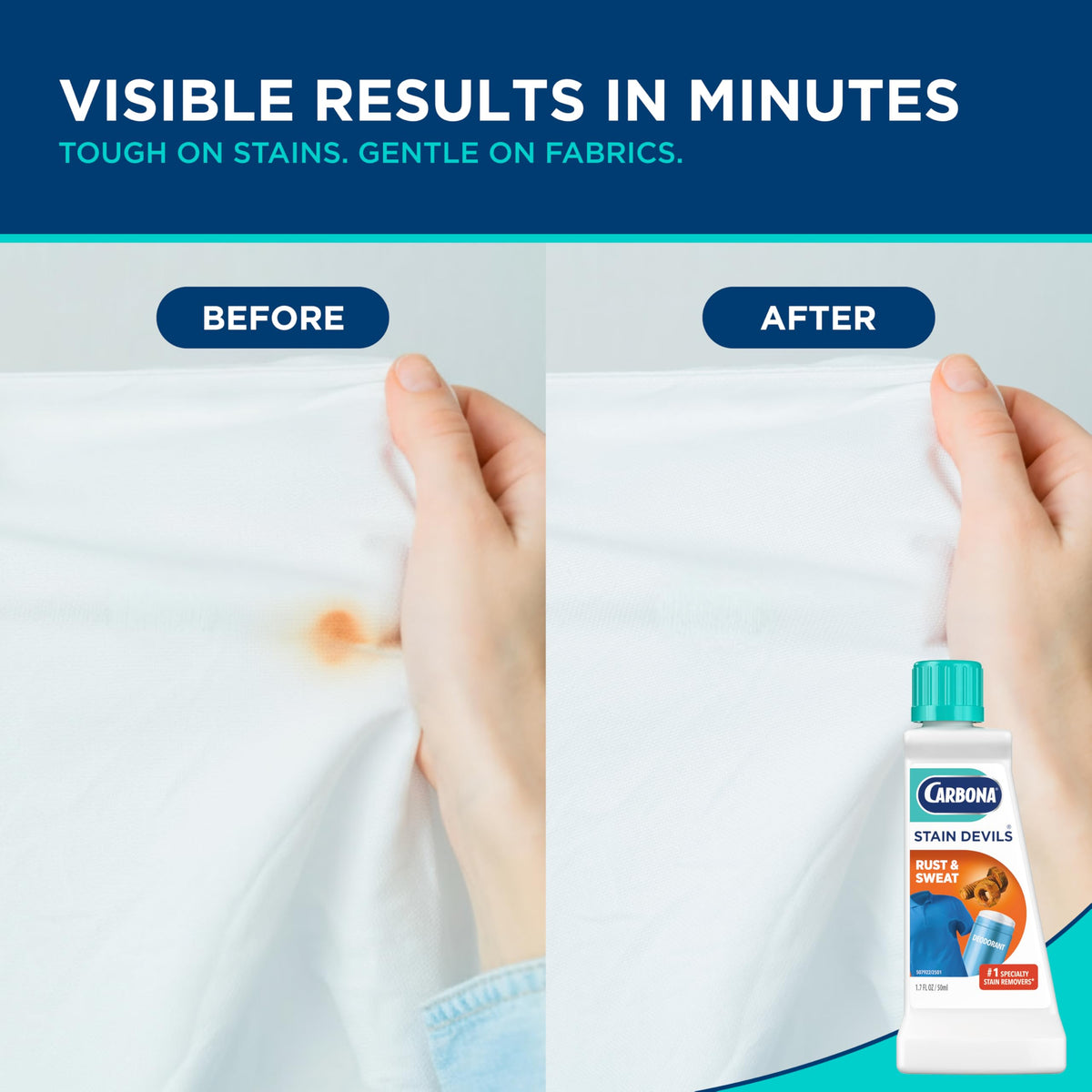 Carbona Stain Devils® #9 | Rust & Perspiration | Professional Strength Laundry Stain Remover | Multi-Fabric Cleaner | Safe On Skin & Washable Fabrics