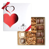 Fames Chocolate Heart gift Box - Pack of 2 Gourmet Chocolate Truffles (32 Pc) - Kosher, Dairy Free Artisan Chocolates for Valentine’s, Mother’s Day