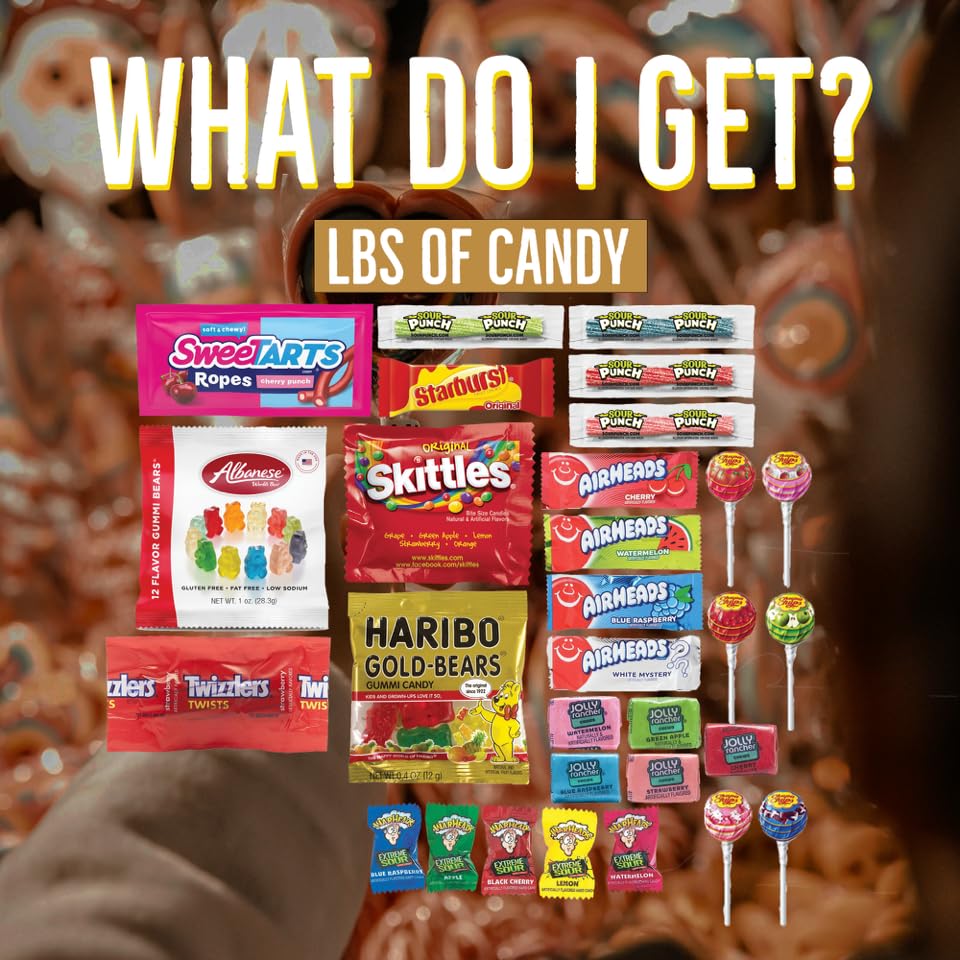 Assorted Candy Variety Pack - Individually Wrapped Party Candy Assortment (5 Pound)