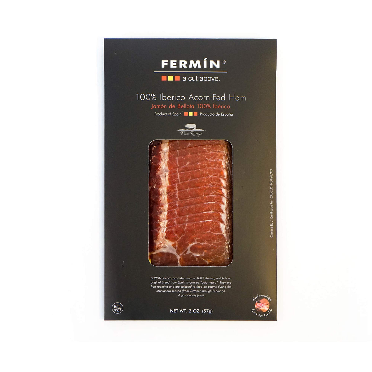 100% Acorn-Fed Ham Sliced 2 oz (4 Pack) | Jamon de Bellota 100% Iberico Loncheado 2 oz (4 Pack)
