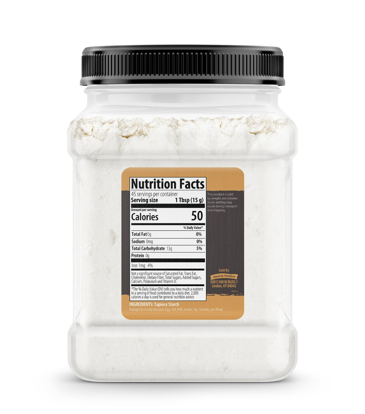 Birch & Meadow Tapioca Starch, Tapioca Four, Baking & Cooking (1.5 Pounds)