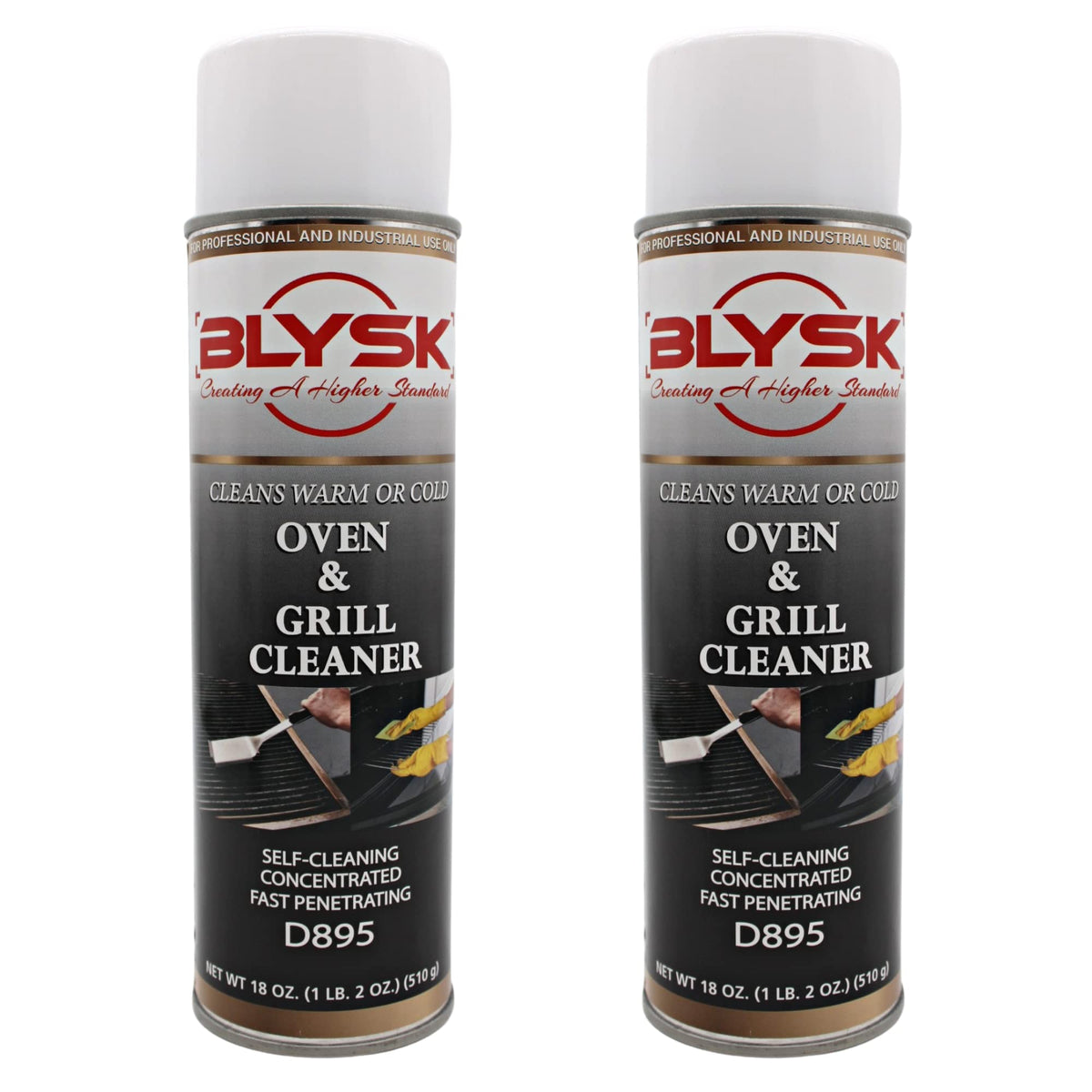 Blysk Oven & Grill Cleaner (2pack) heavy duty, fast penetrating, concentrated cleaner, oil & grease remover