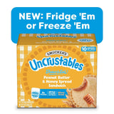 Smucker's Uncrustables Frozen Sandwich Variety Pack, Peanut Butter & Honey Spread and Whole Wheat Peanut Butter & Grape Jelly, 24 Count
