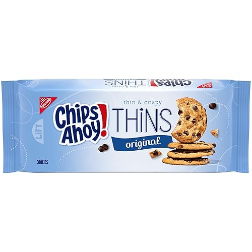 CHIPS AHOY! Thins Original Thin and Crispy Fudgy Chocolate Chip Cookies, 7 oz